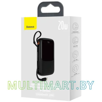 Портативное зарядное устройство Baseus PPQD020001 10000mAh 20W (черный) картинка 4